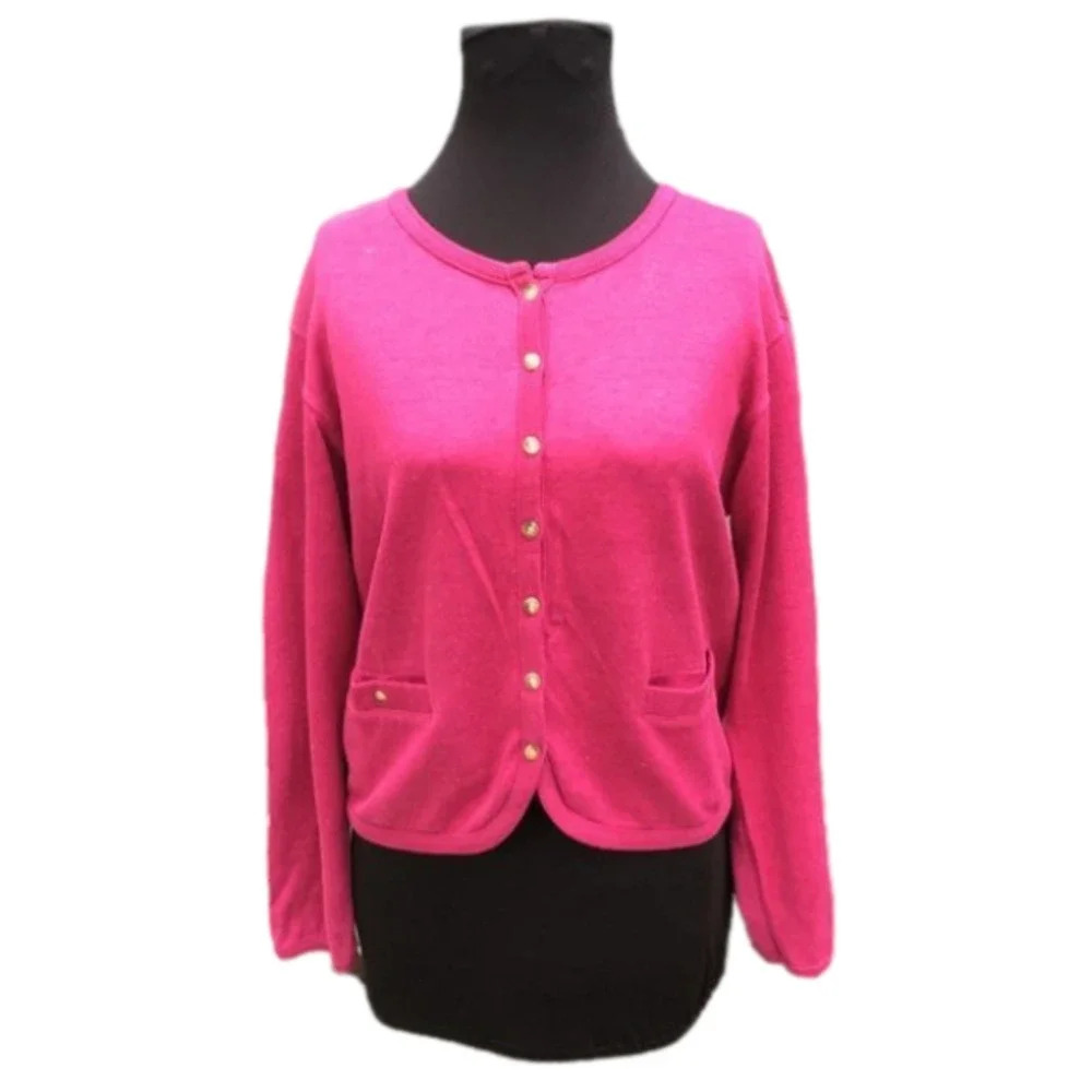 VINTAGE Banana Republic‎ Outback Red Fuchsia Cardigan, S